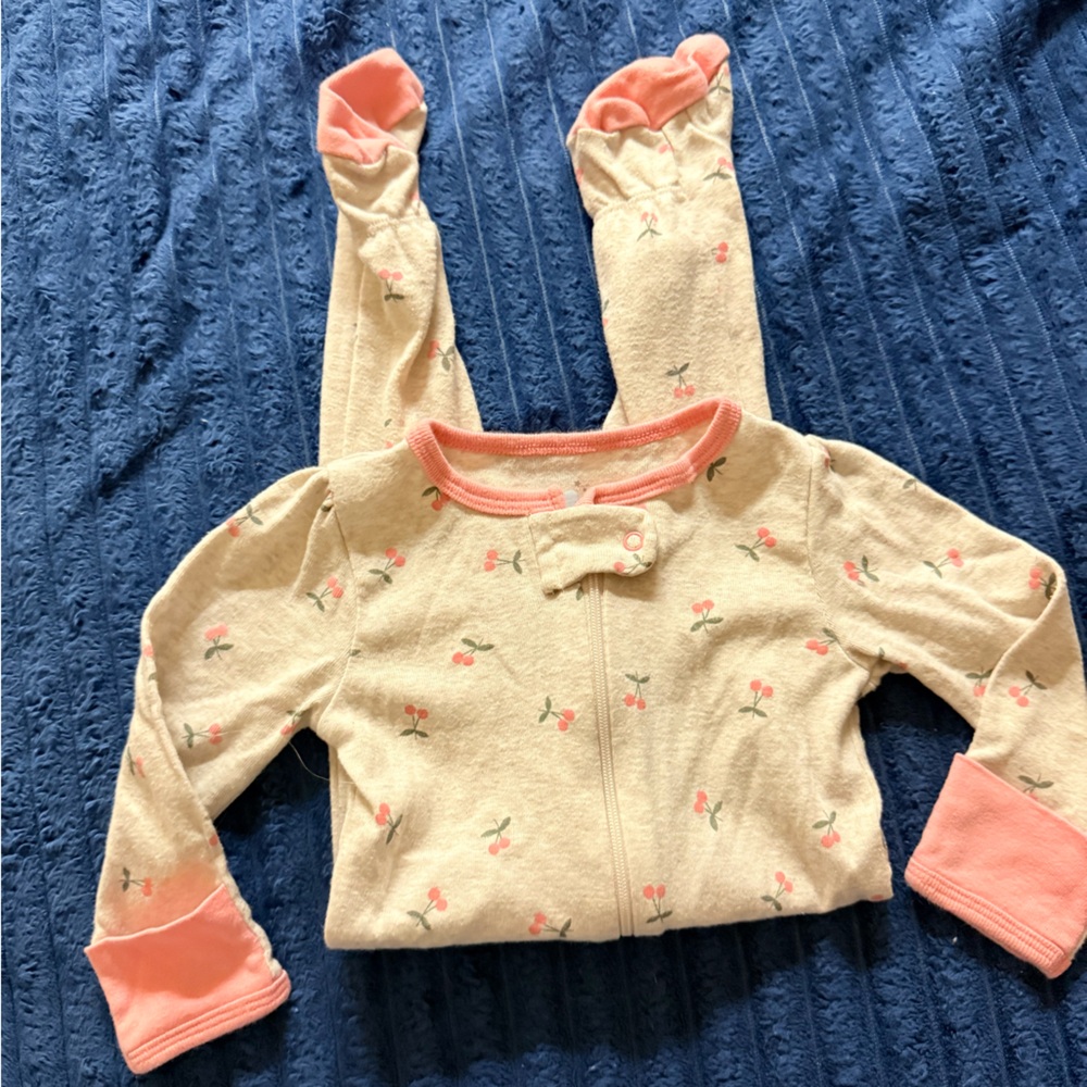 Cloud Island Cherry Print Pajamas